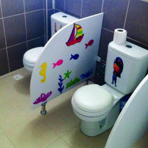Figürlü Tuvalet Arabölmesi