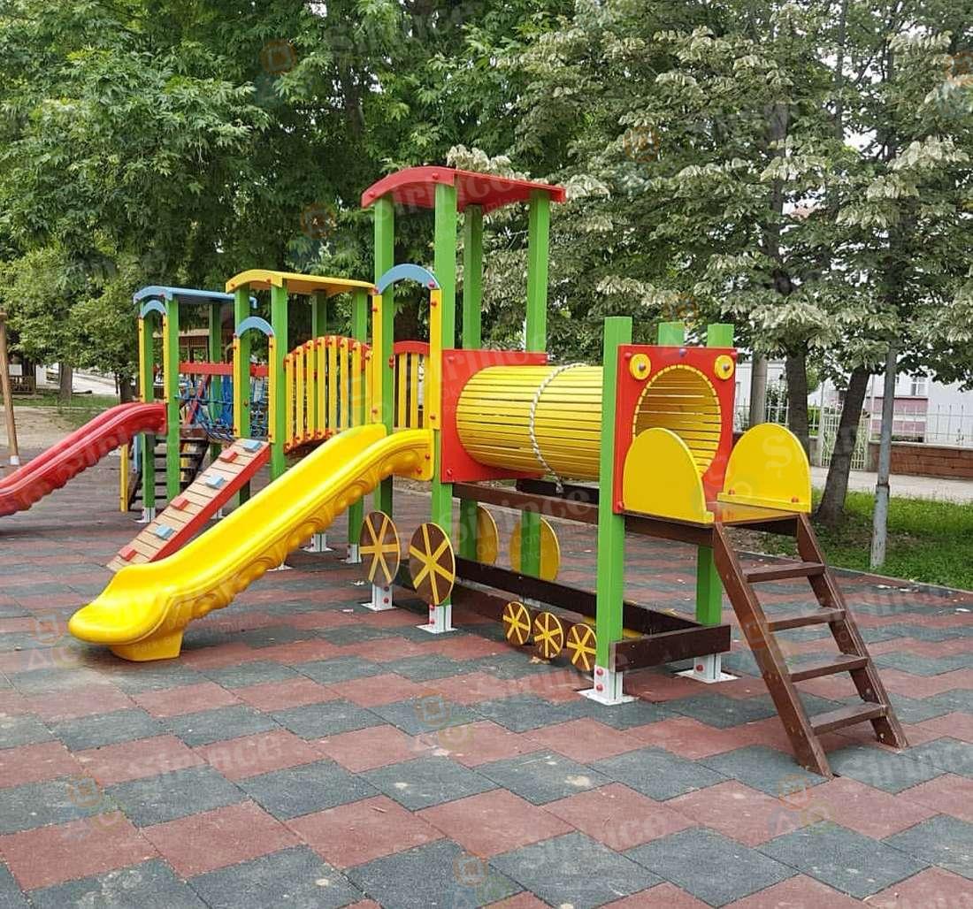 9 AHŞAP TREN OYUN PARKI