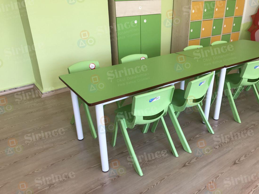 METAL KARKAS AYAKLI 60X120CM KONTRAPLAK MASA
