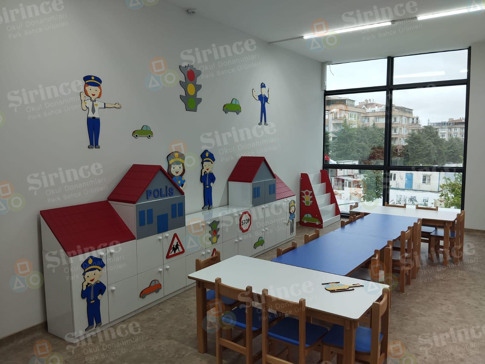 POLİS TEMALI ANAOKULU DOLAP GRUBU