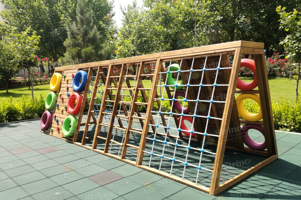 Ahşap Sıralı Macera ve Koordinasyon Parkuru